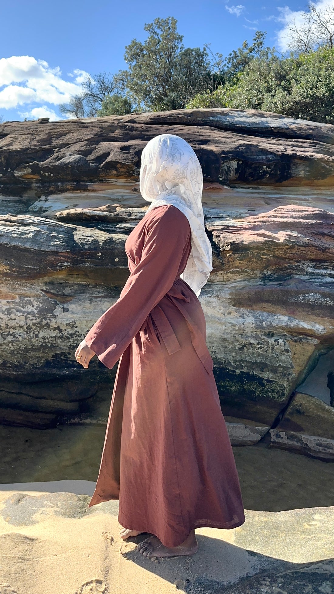 ‘DÜNYA’ Wrap Dress - Mahogany