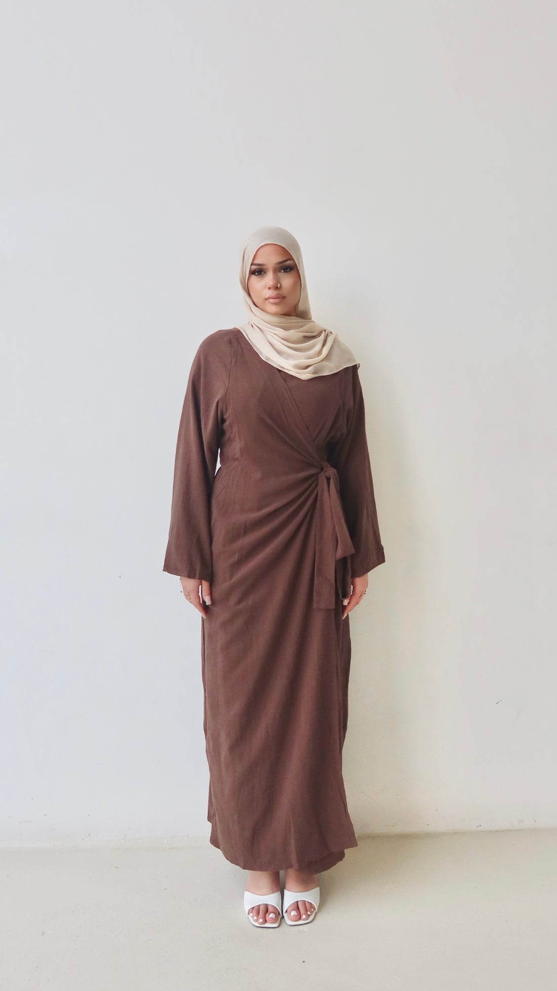 ‘DÜNYA’ Wrap Dress - Chocolate