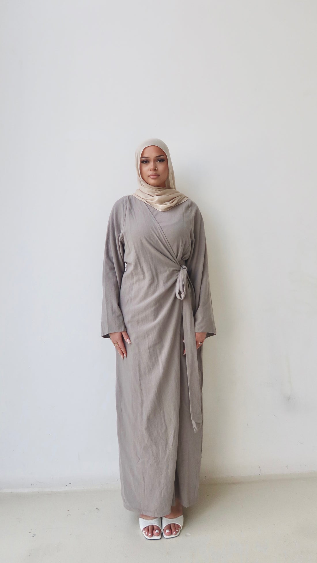 ‘DÜNYA’ Wrap Dress - Silver